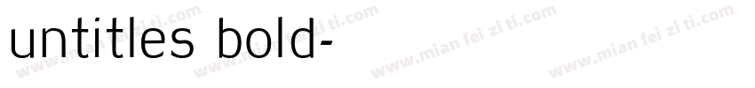 untitles bold字体转换